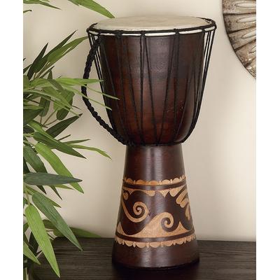 Emerson Cove Drums brown, - Wood & Leather Djembe Drum