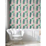 Ebern Designs Scandinavian Doodle Style Grunge Design Living Room Kitchen Accent Peel & Stick Wallpaper Panel | 13 W in | Wayfair