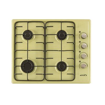 Artesano Iron Works ABBA 24" 4 Burner Gas Cooktop, Stainless Steel in Green | 3.5 H x 19 W x 24 D in | Wayfair CG 4PLN V