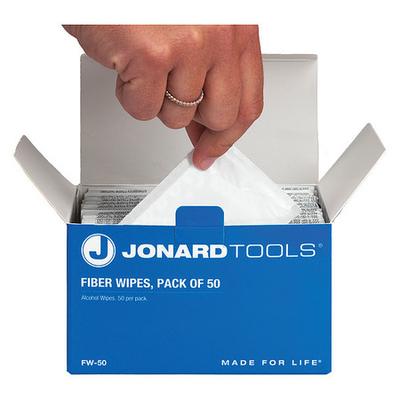 JONARD TOOLS FW-50 Fiber Wipes,Optical Fiber Cleaning,PK50