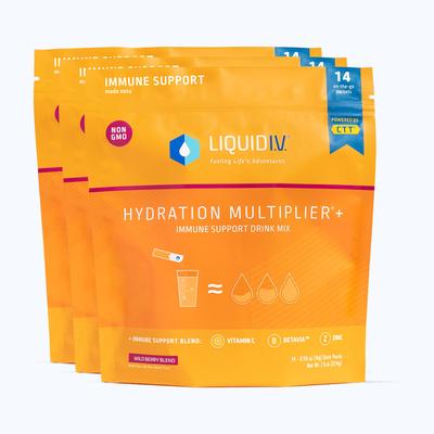 Liquid I.V. NEW Wild Berry - 42 Pack - Hydration Multiplier with Immune Support - Electrolyte Drink Mix Packets