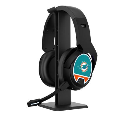 Miami Dolphins Logo Wireless Bluetooth Gaming Headphones & Stand