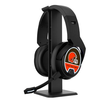 Cleveland Browns Personalized Bluetooth Gaming Headphones & Stand