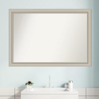 Latitude Run® Romano Wood Bathroom Vanity Non-Beveled Wall Mirror Wood in Brown | 27.75 H x 39.75 W in | Wayfair 80F4D2B971614553B45B5A031E2BD28B