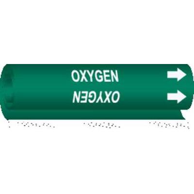 BRADY 5735-O Pipe Marker,Oxygen, 5735-O