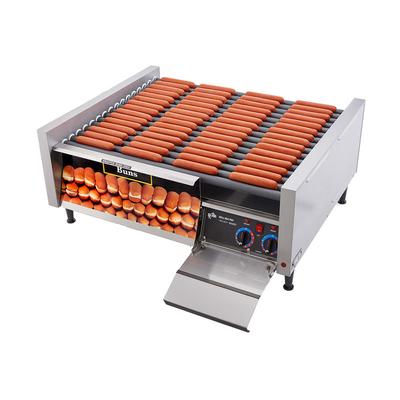 Star 75STBD Grill-Max 75 Hot Dog Roller Grill w/ Bun Storage - Slanted Top, 120v, Stainless Steel