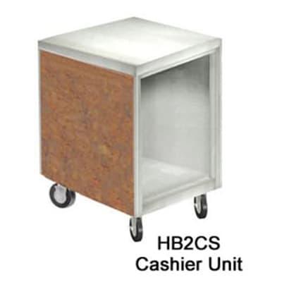 Duke HB2CS Heritage 24 1/2"W Cash Register Stand w/ Stainless Top - 36"H, Beige Graphix
