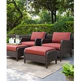 Crosley Patio Chairs Sangria - Sangria Kiawah Four-Piece Chat Outdoor Furniture Set