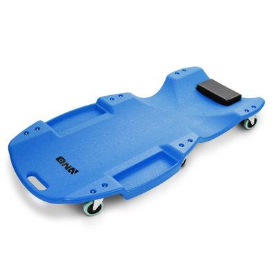 DNA Motoring 48" Heavy-Duty Low-Profile Roller Automotive Creeper w/ Padded Headrest (Blue) Plastic | 46.5 H x 23 W x 4 D in | Wayfair TOOLS-00239