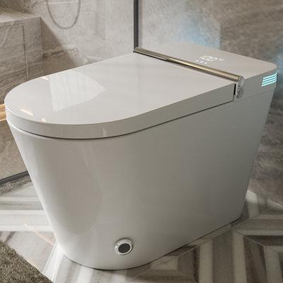 ARRISEA Smart Bidet Toilets w/ Auto Open Lid, Heated Seat, Warm Washing, Dryer, Auto Flushing in White | 17.5 H x 15.5 W x 27.5 D in | Wayfair