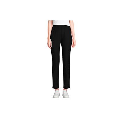 Women's Petite Active High Rise Soft Performance Refined Tapered Ankle Pants - Lands' End - Black - XS