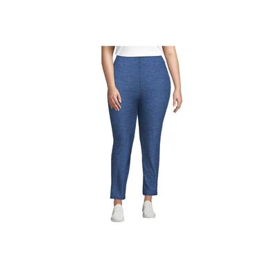 Women's Plus Size Active High Rise Soft Performance Refined Tapered Ankle Pants - Lands' End - Blue - 1X