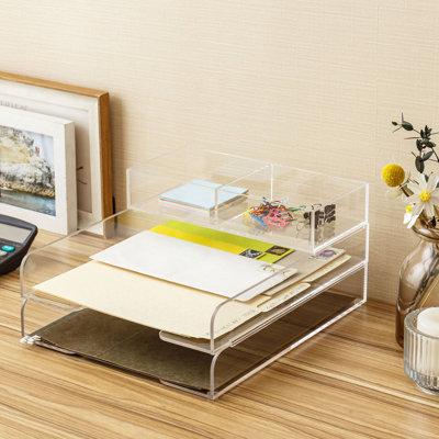 The Twillery Co.® Archuleta Acrylic Stackable Desk Organizer Plastic | 5.9 H x 10.3 W x 12.4 D in | Wayfair E4C681D356EF41A9821FBD7B682AEE06