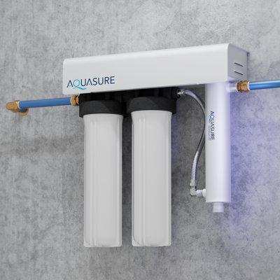 Aquasure Quantum Series 18 GPM Multi-Stage UV Ultraviolet Whole House Water Treatment Disinfection Sterilization Filtration System | Wayfair