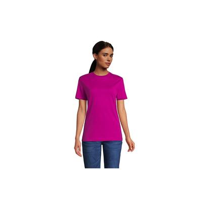 Women's Petite Short Sleeve Super T Crew Neck T-shirt - Lands' End - Pink - M