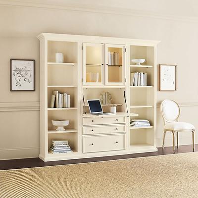 Tuscan 3-Piece Secretary Desk Group - Off White - Ballard Designs - Ballard Designs
