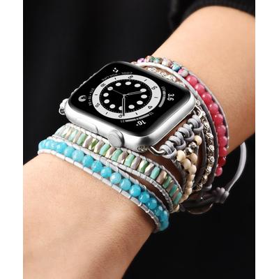 Prime Bands Women's Replacement Bands Topaz - Blue & Pink Beaded Smartwatch Replacement Band
