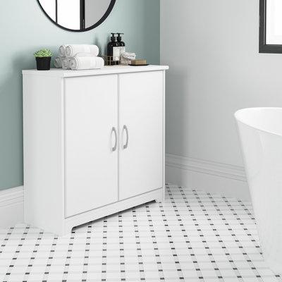 Ebern Designs Cathren Bathroom Storage Cabinet Manufactured Wood in White | 30 H x 29.72 W x 12.4 D in | Wayfair 8D387B918A16427E8F7C940082CA058A