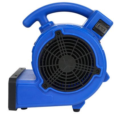 Dubbin Air Mover, 305 CFM Mini Floor Blower Fan for Water Damage, 12 inch in Blue | 12 H x 8.25 W x 11.5 D in | Wayfair HIFANXFLOORDRYER-6B