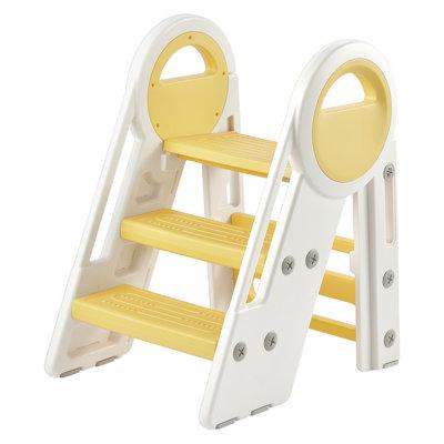 Duke Baby Step Stool Plastic in Gray/Yellow | 25.59 H x 16.53 W x 22.44 D in | Wayfair DB-H-STS-Y