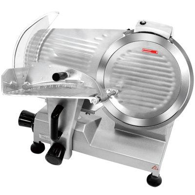 Barton 12" Meat Slicer Semi Auto Stainless Steel Adjustable Thickness | 16.5 H x 22.75 W in | Wayfair 90802