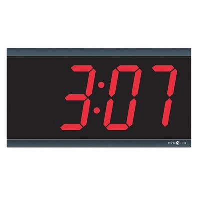 PYRAMID SED4R4LDRB 11-1/2" Digital Synchronized LED POE Clock, Black