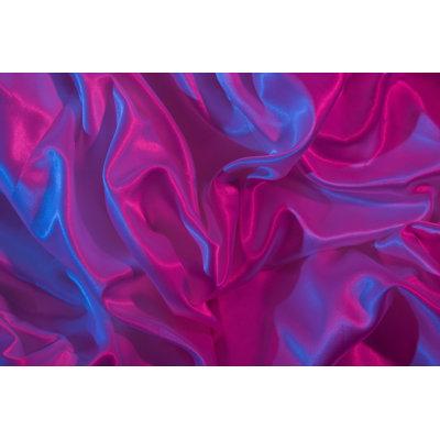 Wrought Studio™ Satin In Neon Light by - Wrapped Canvas Photograph Canvas in Blue/Pink | 12 H x 18 W x 1.25 D in | Wayfair
