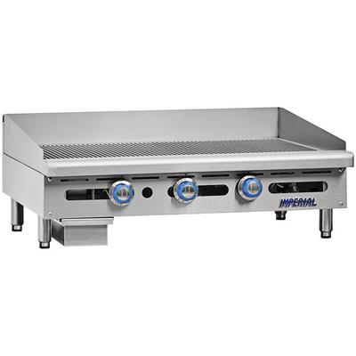 Imperial Range IGG-72 72" Thermostatically Controlled Liquid Propane Grooved Griddle - 180,000 BTU