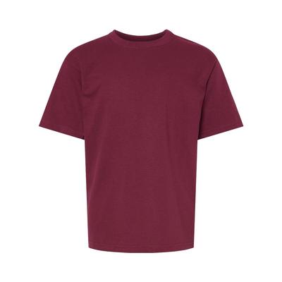 M&O MO4850 Youth Gold Soft Touch T-Shirt in Maroon size XS | Cotton 4850