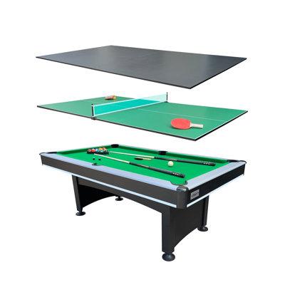 RACK Pool Tables Rack Scorpius 7-Foot Multi Game Billiard/Pool w/ Table Tennis Manufactured Wood/Mdf in Green | 32 H x 48 W x 84 D in | Wayfair