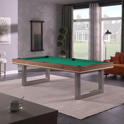 HomeSeason Harmony Slate Pool Table Solid Wood in Green/Gray/Yellow | 31.9 H x 90.8 W x 51.9 D in | Wayfair CM2901G-NW7-CM3901