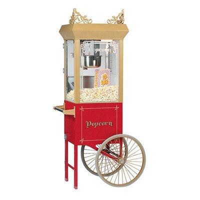 Bass 6 Oz. Antique Popcorn Machine w/Cart in Red, Size 36.0 H x 21.0 W x 19.0 D in | Wayfair Antique Popcorn Machine w/ Cart