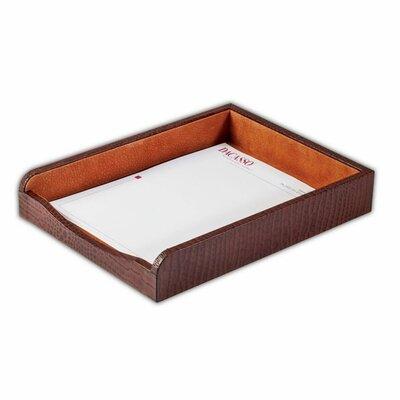 Rosdorf Park Jestude Front-Load Letter Tray in Leather in Brown | 2 H x 10.62 W x 13.62 D in | Wayfair D608C364D8FE4D3EB37706DC7EE3AA25