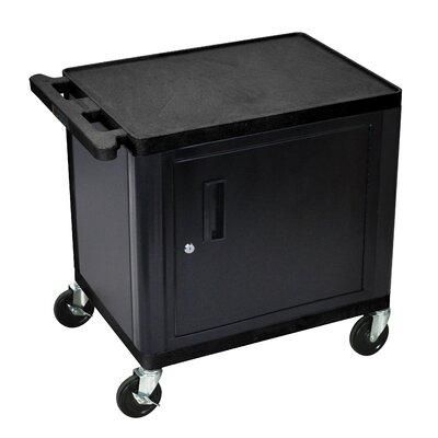 Luxor LP Carts Series AV Cart w/ Locking Cabinet Metal in Black | 26 H x 24 W x 18 D in | Wayfair LP26CE-B