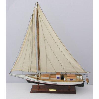 Old Modern Handicrafts Skipjack Painted (L80) Model Boat Wood in Brown/Gray | 31 H x 29 W x 6 D in | Wayfair Y128