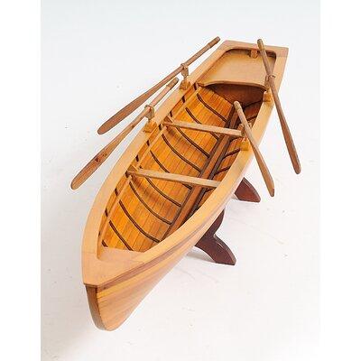 Old Modern Handicrafts Boston Whitehall Tender Model Boat Wood in Brown/Gray | 6 H x 24.5 W x 6 D in | Wayfair B002