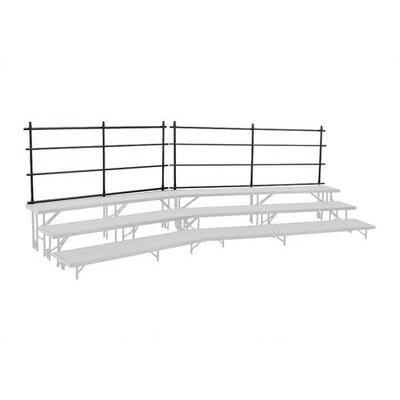 National Public Seating Guard Rail for Straight Risers Stage Package, Steel, Size 24.0 W in | Wayfair GRR24T