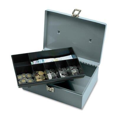 Sparco Products Cash Box, w/Latch Lock, 2 Keys, 7 Cmpmnts, 11"x7-3/4"x4", Gray, Size 11.0 H x 7.75 W x 4.0 D in | Wayfair SPR15501