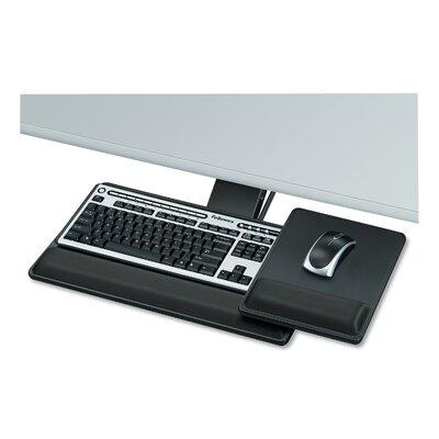Fellowes Mfg. Co. 5.75" H x 10" W Desk Keyboard Platform Metal in Black, Size 5.75 H x 10.0 W x 28.0 D in | Wayfair FEL8017901