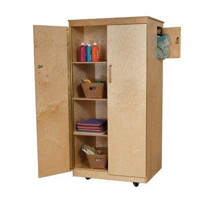 Wood Designs Teacher's Locking Cabinet Wood in Brown/White | 65 H x 31 W x 26 D in | Wayfair 18400