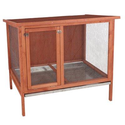 Tucker Murphy Pet™ Cheznie Heavy Duty Large Rabbit Hutch Solid Wood (common for Rabbit Hutches) in Brown | 39 H x 42.5 W x 28.25 D in | Wayfair