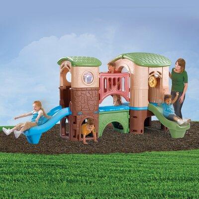 Step2 kids Clubhouse Climber Plastic in Blue Brown Green | 5.83 H x 137.04 W x 1.46 D in | Wayfair 801200