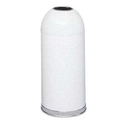 Safco Products Company 15 Gallon Trash Can Stainless Steel in White | 34 H x 15 D in | Wayfair 9639WH
