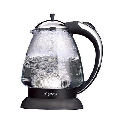 Capresso H2O Plus Electric Glass Tea Kettle Stainless Steel in Gray | 10 H x 8.25 W x 6.5 D in | Wayfair 259.03