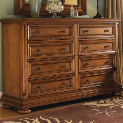 Tommy Bahama Home Island Estate Martinique 8 Drawer Double Dresser Wood in Brown/Red, Size 44.0 H x 69.0 W x 21.0 D in | Wayfair 01-0531-222