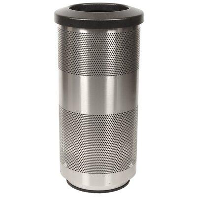 Witt Stadium Series Perforated Metal 20 Gallon Trash Can Stainless Steel in Gray | 31.5 H x 15.5 W x 15.5 D in | Wayfair SC20-01-SS