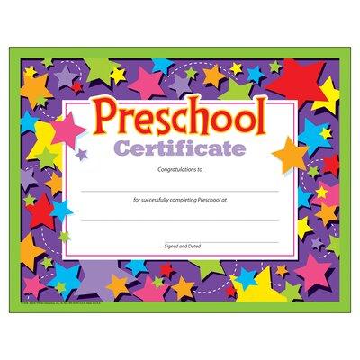 TREND enterprises, Inc. Preschool Certificate | 8.5 H x 11 W x 0.19 D in | Wayfair T-17006