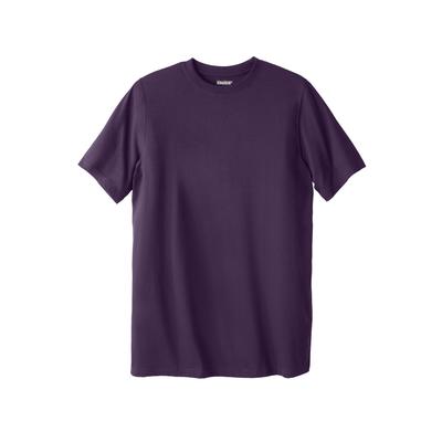 Men's Big & Tall Lightweight Longer-Length Crewneck T-Shirt by KingSize in Blackberry (Size XL)