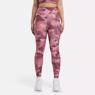 Women's Workout Ready Camo Print Tights in Red