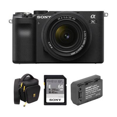 Sony a7C Mirrorless Camera with 28-60mm Lens and Accessories Kit (Black) ILCE7CL/B